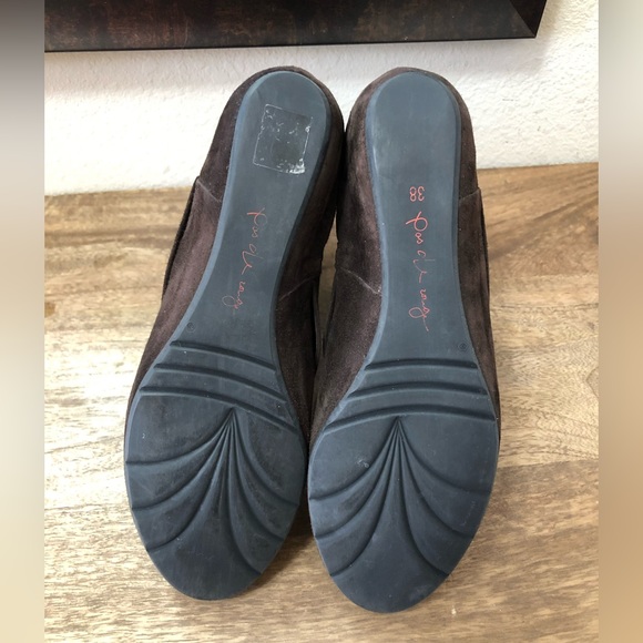 Pos Ole Rouge Italian Womens Ankle Booties Zip Up Brown Suede EU Sz 38 / US Sz 8 - Picture 7 of 8